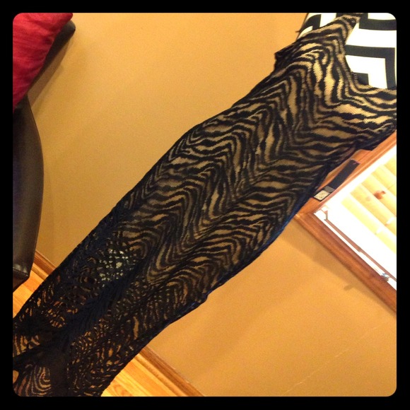 Sexy black on nude dress!!!