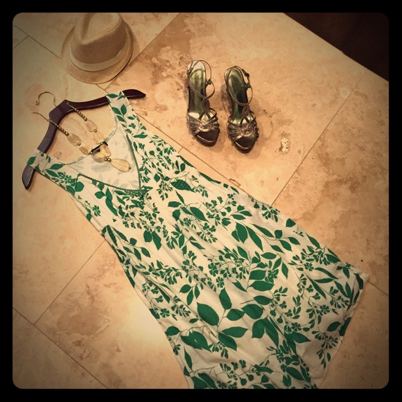 Green and white sundress