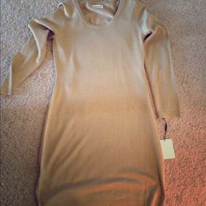 Calvin Klein sweater dress with gold buttons!