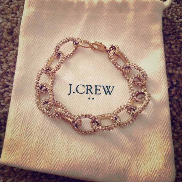 J Crew pave link bracelet
