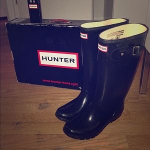 HUNTER Original Huntress Gloss Wellies with Socks