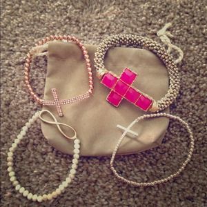 Set of 4 beaded bracelets