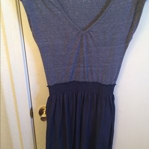 Blue, v-neck summer dress