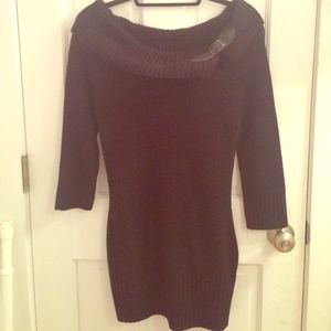 Black sweater dress