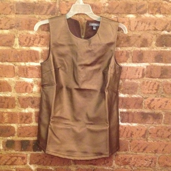 NWT Tinley Road Faux Leather Muscle Tee