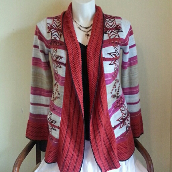 BCBGMaxAzaria Tribal Aztec Cardigan