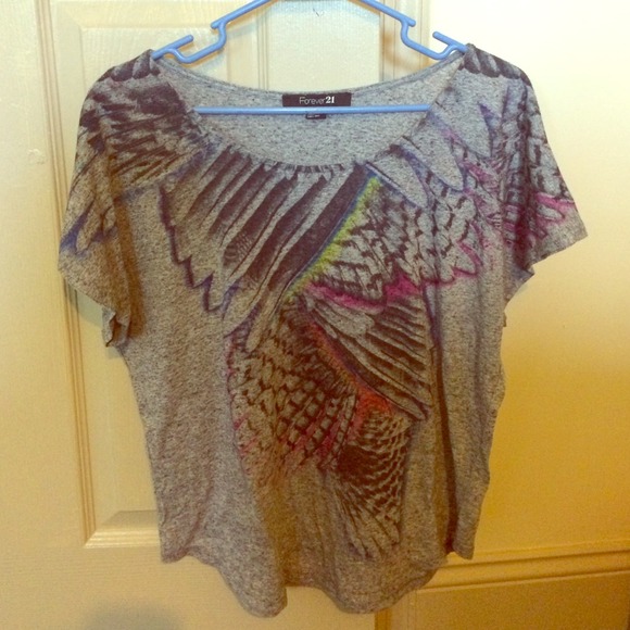Forever 21 Grey Top - Picture 1 of 4