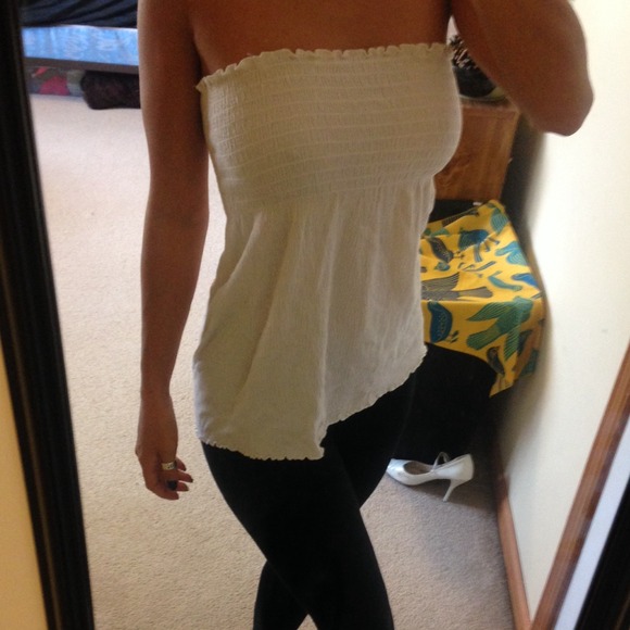 White strapless summer top!