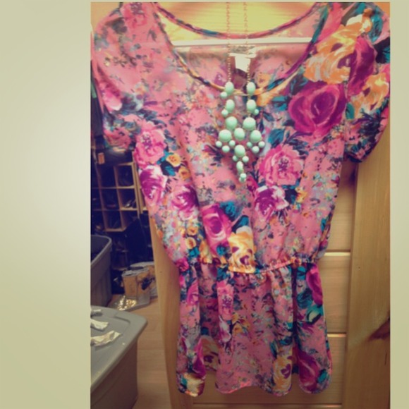 Sheer floral top
