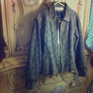 Snake skin Leather Jacket.