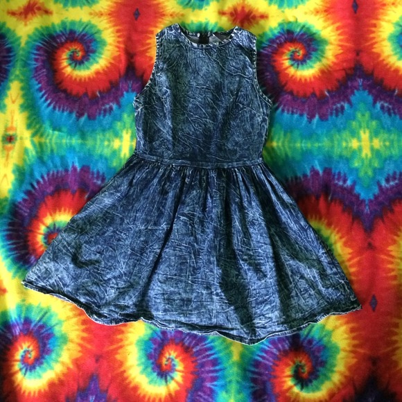 Acid Wash Skater Dress