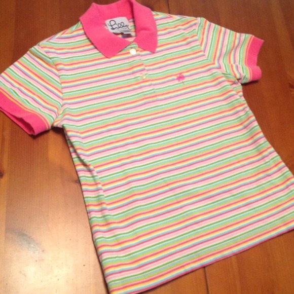 Striped Lilly Polo - Small