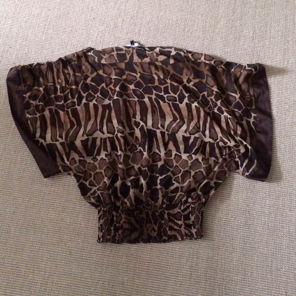 Express leopard flowy shirt