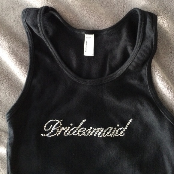 American Apparel rhinestone bridesmaid tank