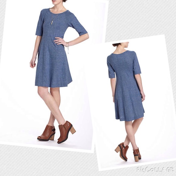 Anthropologie Threaded Trails Dress in Grey