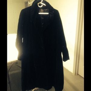 Vintage black crush velvet