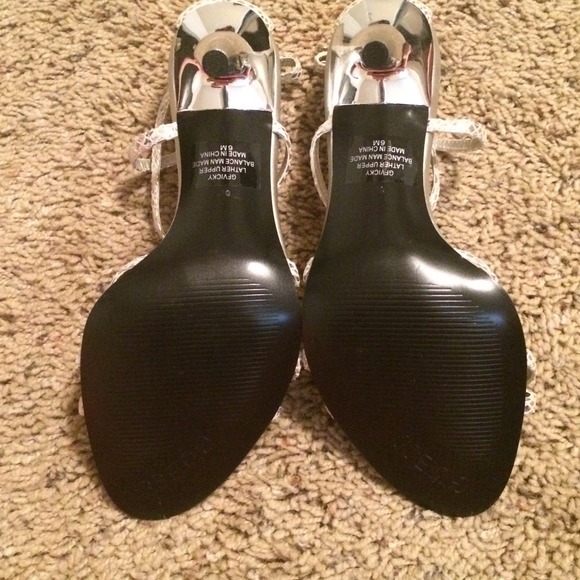 Guess Silver Strappy Heels - Picture 3 of 4