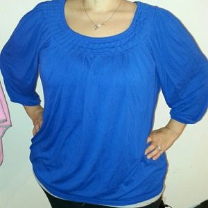 Bundled Cobalt blue top and blue zipper top