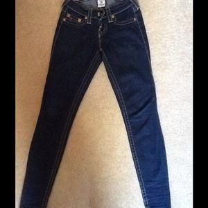 True Religion Casey Denim Leggings Size 25