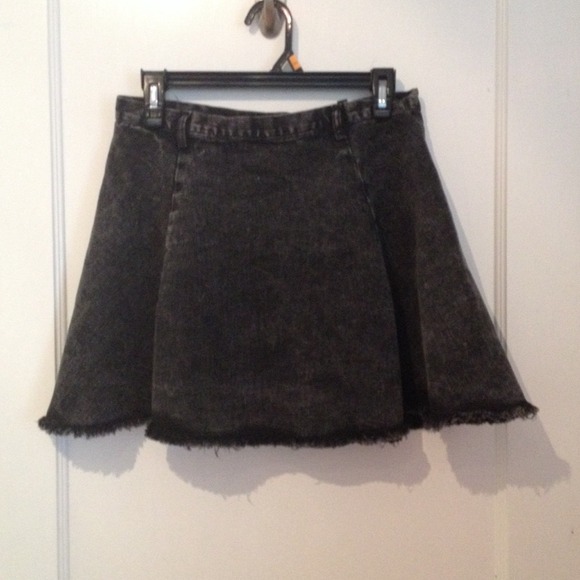 Black Denim Skater Skirt - Picture 3 of 4