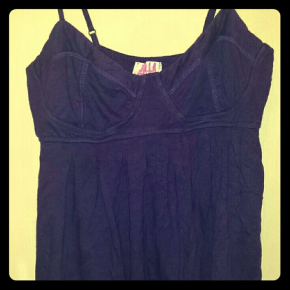 Purple empire waist babydoll top