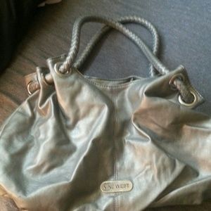 Nine West silver hobo bag