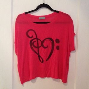 Red Musical Graphic Tee