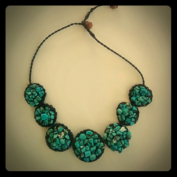Turquoise bib necklace
