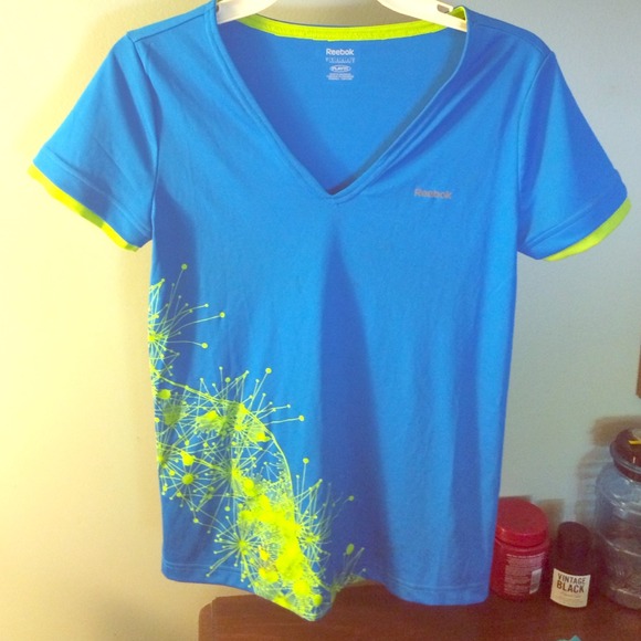 Reebok Blue PlayDry Workout Shirt