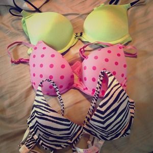 3 gently used Victoria secrets bras.