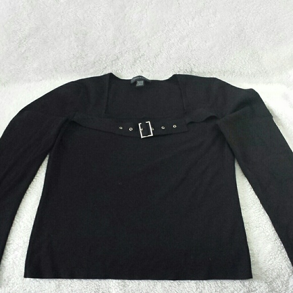 Black knit top