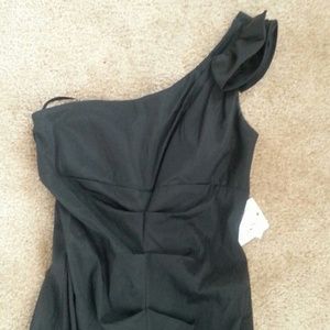 Black One Shoulder Mermaid Style Formal Gown