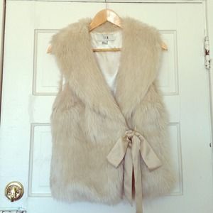 Off white fur vest