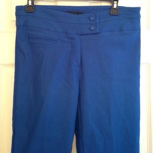Blue Stretch Crop Pants
