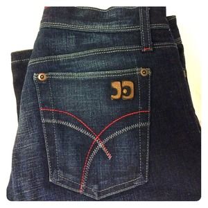 Joe's Jeans Button Fly Red Stitch Dark Wsh Size 28