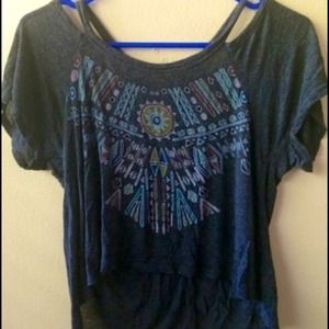 Grey Tribal Top