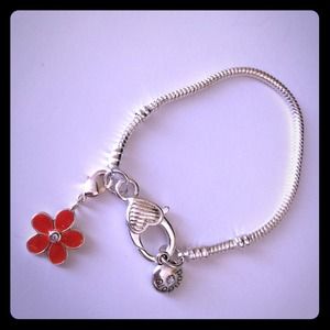 Sterling silver inspired bracelet with pendant