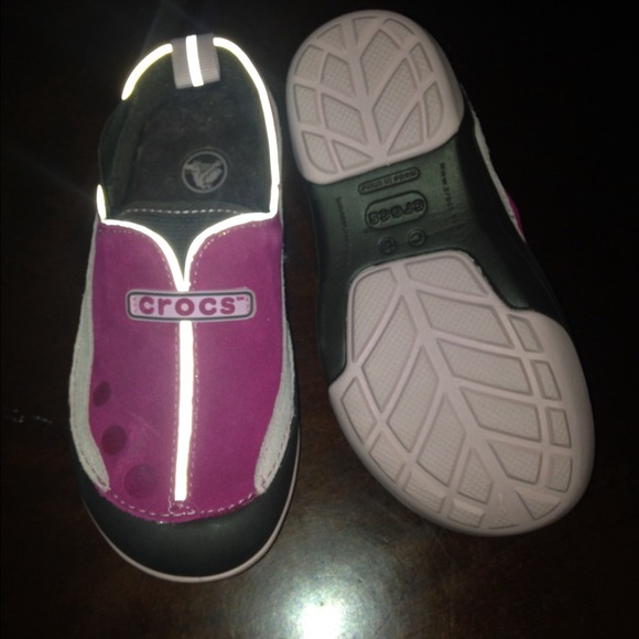 Little girls Croc slip ons