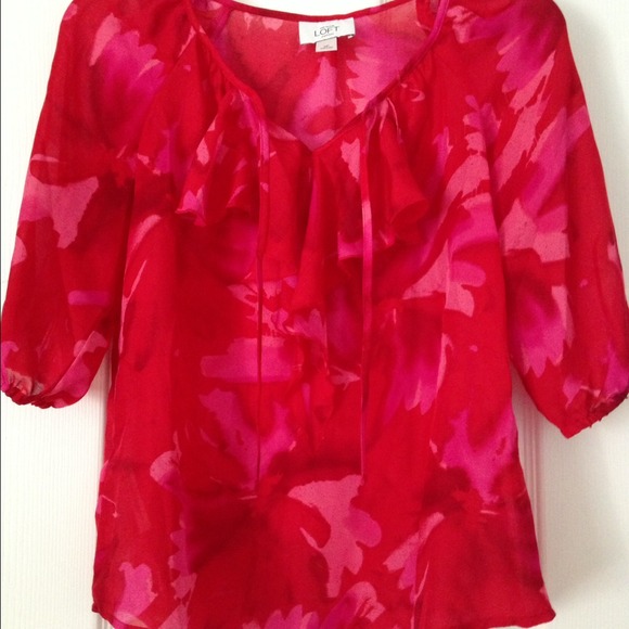 Ann Taylor LOFT floral blouse