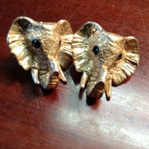 Sterling silver elephant earrings