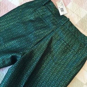Beautiful brocade turquoise and green slacks