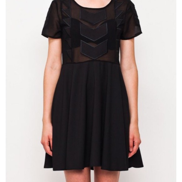 Minkpink Black skater dress
