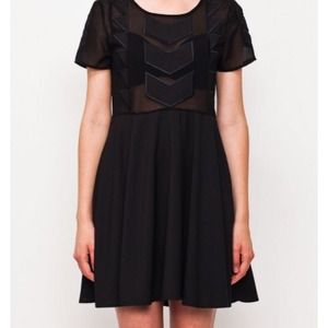 Minkpink Black skater dress