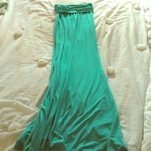 Teal Blue Maxi Skirt