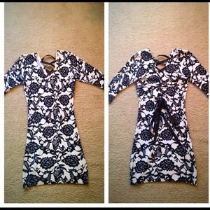 Black & white floral dress