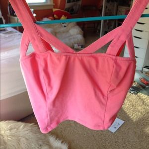 Peach crop top