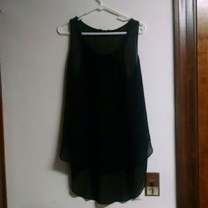 Forever 21 black chiffon tank top
