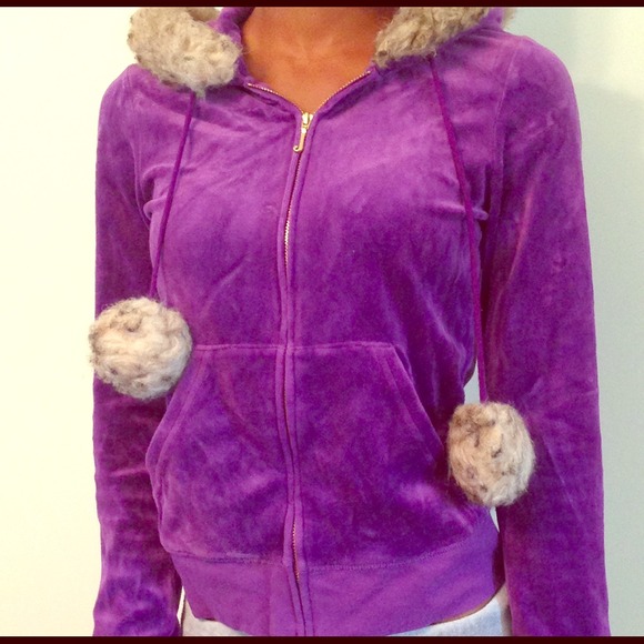 Juicy Couture Track Jacket with Fur
