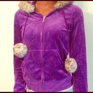 Juicy Couture Track Jacket with Fur