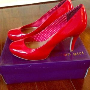 Red Madden Girl Patent Heels